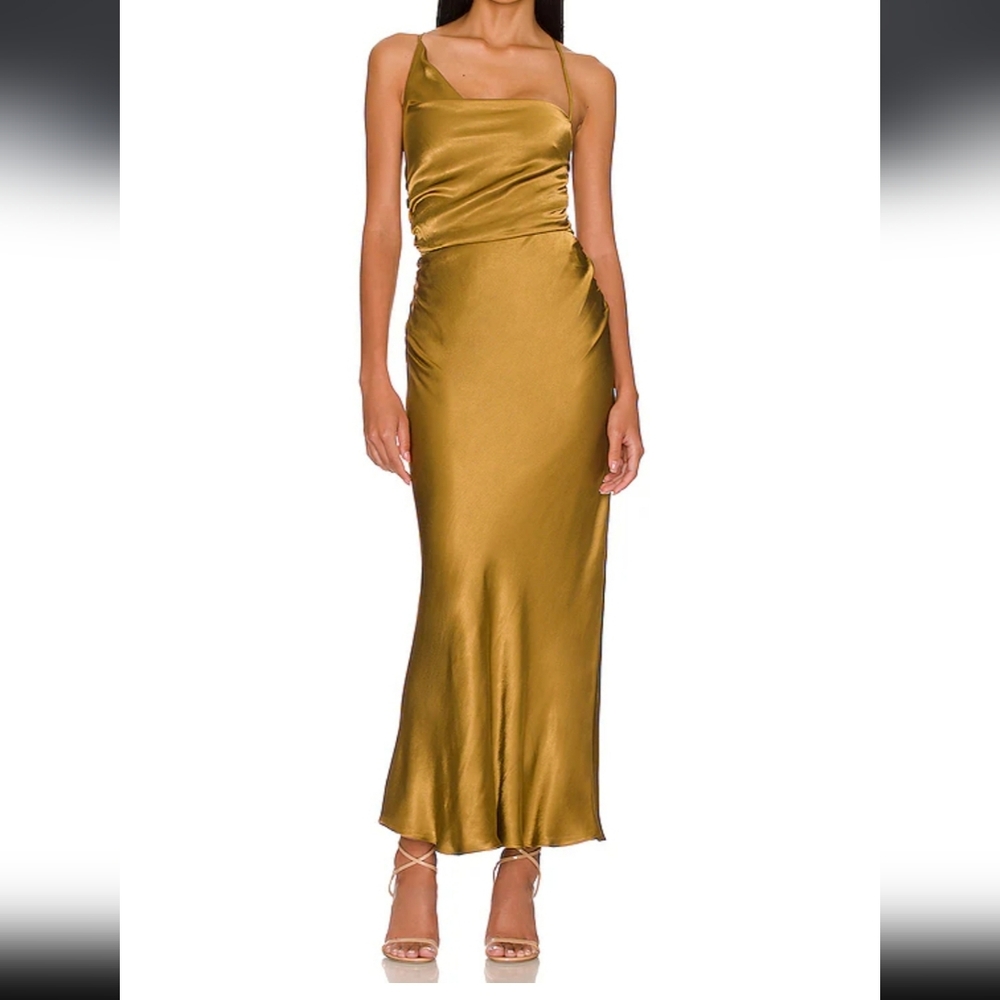 Shona Joy Assymetrical Silk Dress